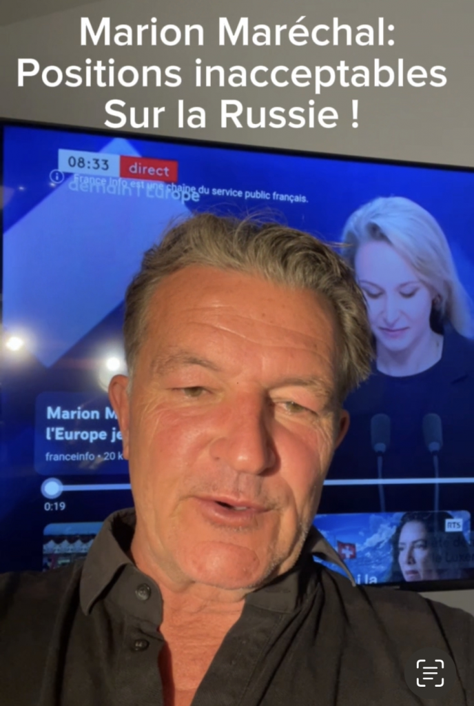 Marion maréchal: positions inacceptables sur la Russie !