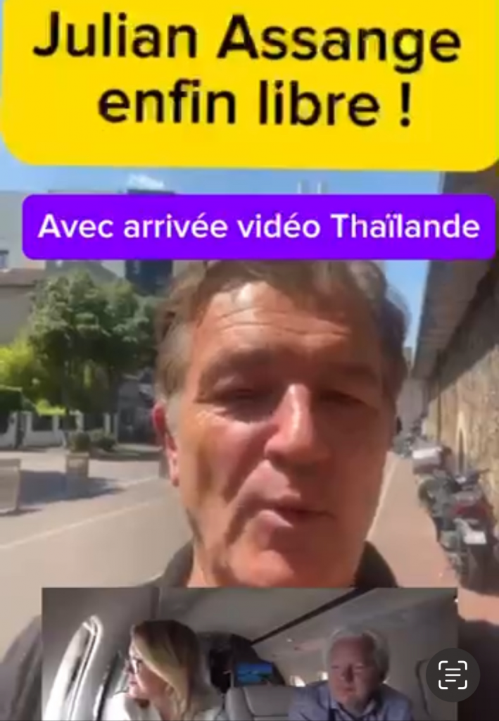 Assange : (version avec vidéo arrivée Thailande)